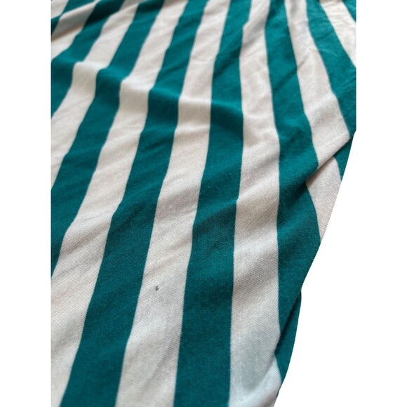 Paradise Maxi Dress Blue White Striped Backless‎ Sleeveless Asymmetrical Hem  L - Picture 8 of 15